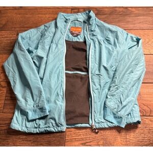 Merrell Aeroblock Women's Lightweight Windbreaker Jacket Teal Blue M